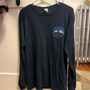 Navy blue quiet storm long sleeve shirt